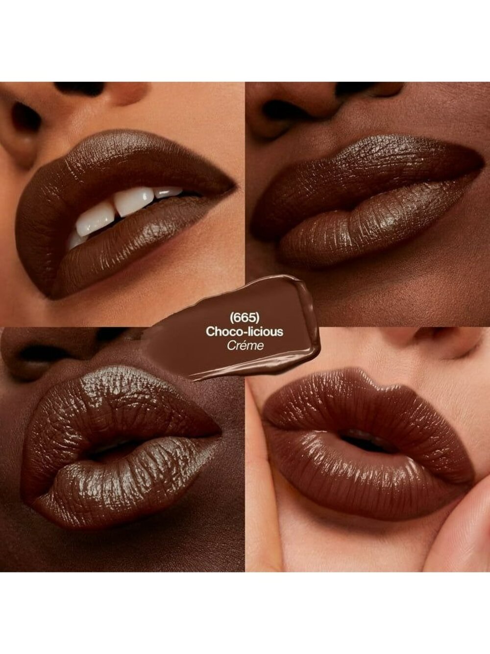 Revlon Super Lustrous Lipstick Choco-Liscious 665 Crème Finish Warm Dark Brown
